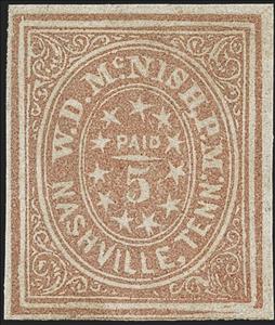 Stamp, Nashville, Tenn., Confederate States of America,  