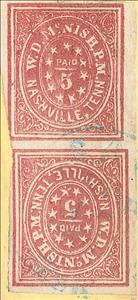 Se-tenant, Nashville, Tenn., Confederate States of America,  