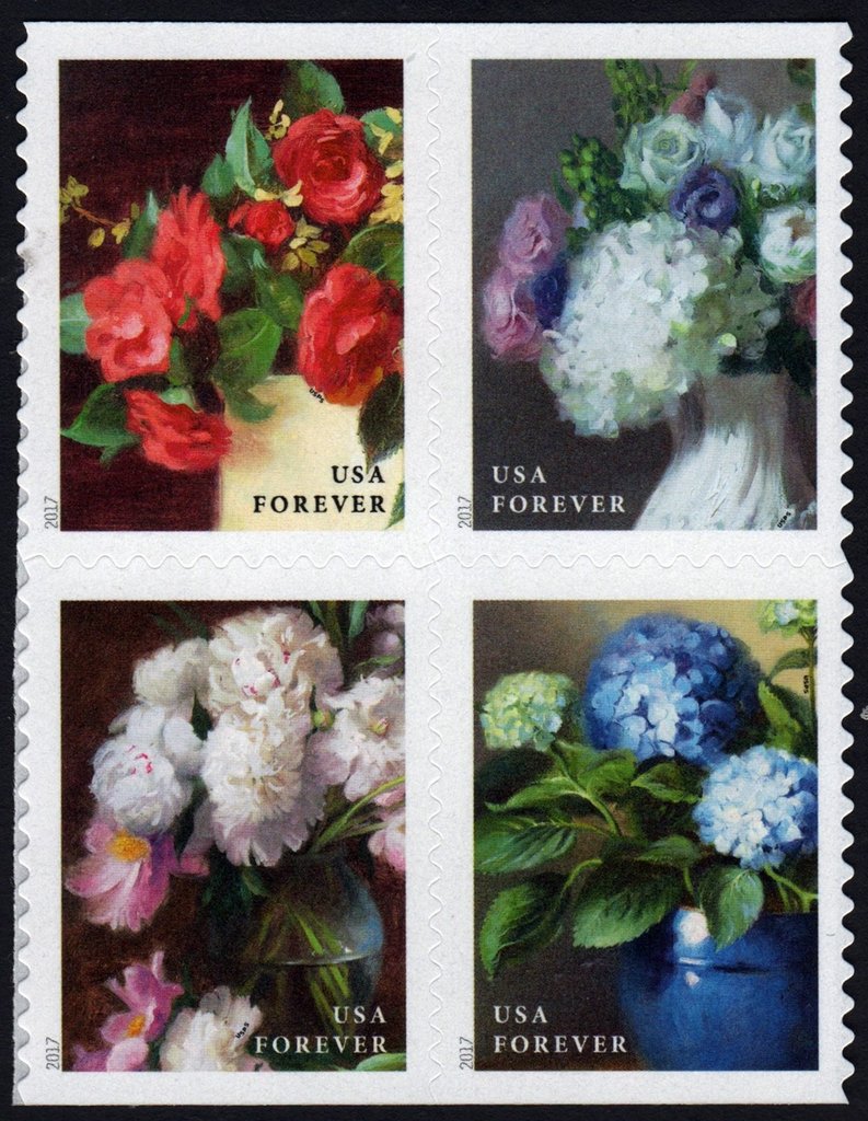 Flowers from the Garden - block of 4