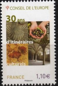 Stamp, 30 Ans D'itinéraires Culturels, France,  , Rock Art and Cave Paintings