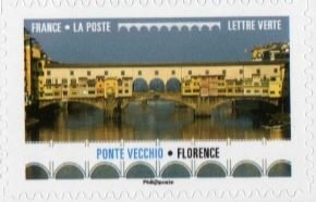 Stamp, Ponte Vecchio, France,  , Bridges