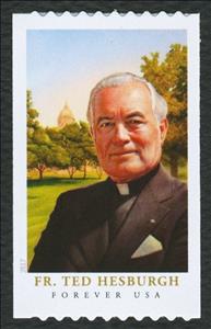 Stamp, Father Theodore Hesburgh - coil, United States of America,  , Christian, Universities