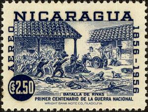 Stamp, Battle of Rivas, Nicaragua,  , Battle