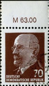 Stamp, Ulbricht, Walter, Germany, Democratic Republic,  , Famous People, Heads of State, Men, Politicians