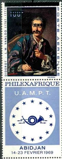 Stamp, 1997 Overprints & Surcharges, Benin,  , Painters, Paintings, Philatelic Exhibitions