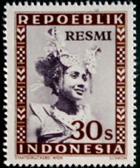 Stamp, Dancer, Indonesia,  