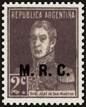 José Francisco de San Martín (1778-1850), ovpt. “M.R.C.”