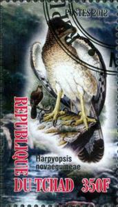Stamp, Harpyopsis novaeguineae, Cinderellas,  , Animals (Fauna), Birds, Falcons