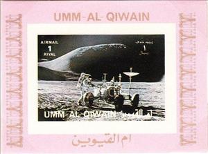 Souvenir Sheet, Astronaut, Lunar rover, Umm al-Qiwain,  , Astronauts
