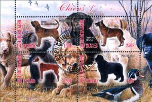 Mini Sheet, Dogs, Cinderellas,  , Animals (Fauna), Dogs