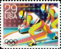 Stamp, Bobsledding, United States of America,  , Olympic Games, Bobsleigh