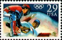 Stamp, Baseball Players, United States of America,  , Olympic Games