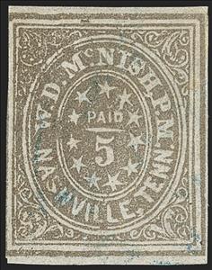 Stamp, Nashville, Tenn., Confederate States of America,  
