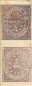 Se-tenant, Athens, GA., Confederate States of America,  