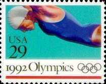 Stamp, Swimming, United States of America,  , Olympic Games, Swimming