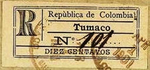 Registration stamp for Tumaco