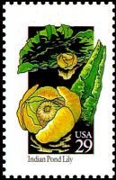 Stamp, Wildflowers:Indian Pond Lily, United States of America,  , Flowers, Plants (Flora)