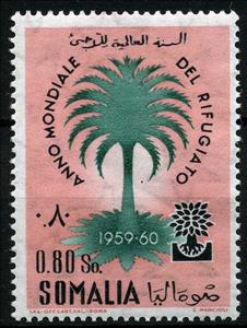 Stamp, World refugee Year, Italian colonies, territories and occupations,  