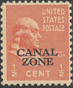 Stamp, Benjamin Franklin, Canal Zone,  