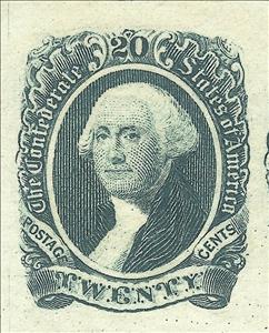 Stamp, George Washington, Confederate States of America,  