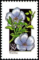 Stamp, Wildflowers:Wild Flax, United States of America,  , Flowers, Plants (Flora)