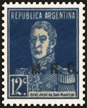 José Francisco de San Martín (1778-1850), ovpt. “M.R.C.”