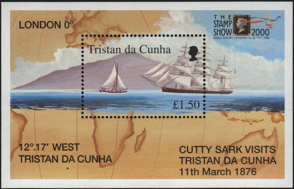 Cutty Sark visiting Tristan da Cunha, 1876