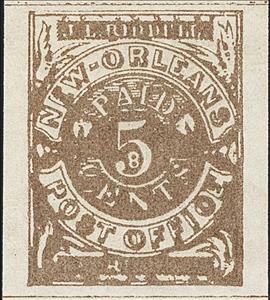 Stamp, New Orleans, LA., Confederate States of America,  