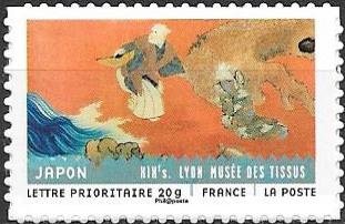 Stamp, Material from all over the world - Japan, France,  , Art, Textile