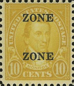 Stamp, James Monroe, Canal Zone,  