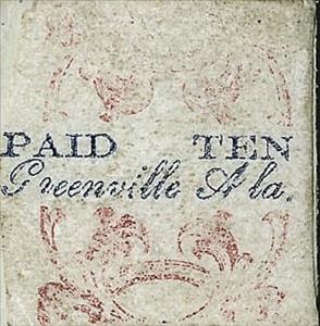 Stamp, Greenville, Ala., Confederate States of America,  