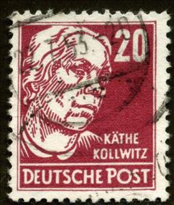 Stamp, Käthe Kollwitz (1867-1945), Germany, Democratic Republic,  , Famous People, Painters, Women