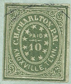 Stamp, Knoxville, Tenn., Confederate States of America,  