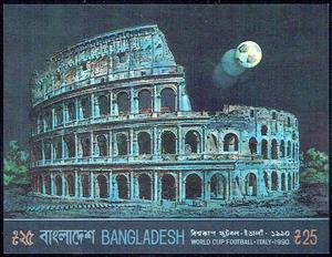 Souvenir Sheet, FIFA Football World Cup 1990, Bangladesh,  , Football (Soccer), Sports