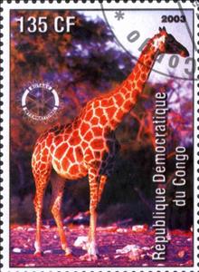 Stamp, Giraffes, Cinderellas,  , Animals (Fauna), Giraffes