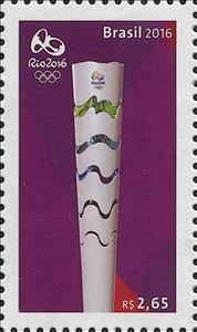 Stamp, Olympic torch, Brazil,  , Olympic Games, Sports, Torches
