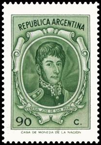 Stamp, José Francisco de San Martín (1778-1850), Argentina,  , Famous People, Freedom Fighters, Generals, Heroes, Men