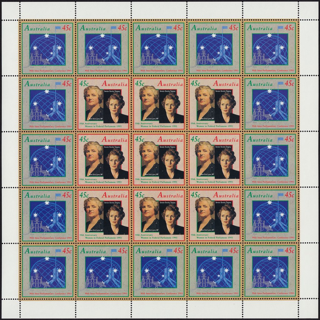 Anniversary of Women in Parliament - Pane of 25