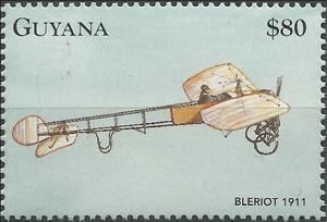 Stamp, Bleriot XI (1911), Guyana,  , Aircraft, Aviation
