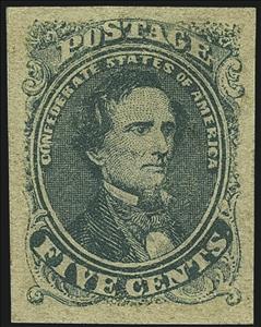 Stamp, Jefferson Davis, Confederate States of America,  