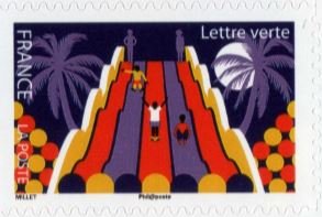 Stamp, Toboggan, France,  , Amusement Parks