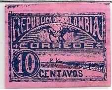 Stamp, Iron Quay at Sabanilla, Colombia,  , Landscapes
