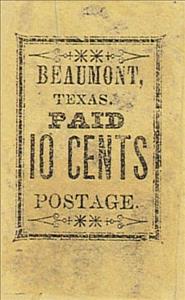 Stamp, Beaumont, Tex., Confederate States of America,  