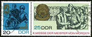 Se-tenant, Youth Fair, Germany, Democratic Republic,  , Fairs