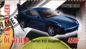 Stamp, Ferrari 612 Scaglietti, Cinderellas,  , Cars