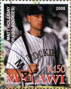 Stamp, Matt Holiday, Cinderellas,  , People, Sports
