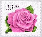 Stamp, Coral Pink Rose, United States of America,  , Flowers, Roses