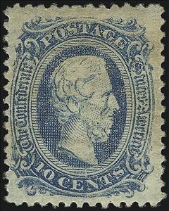Stamp, Jefferson Davis, Confederate States of America,  
