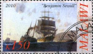 Stamp, "Benjamin Sewall", Cinderellas,  , Sailing Ships