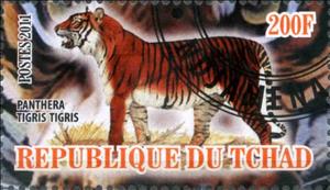 Stamp, Panthera Tigris tigris, Cinderellas,  , Animals (Fauna), Tigers